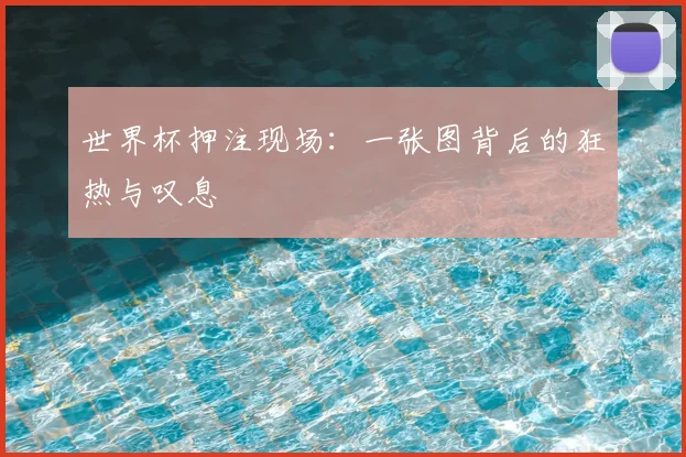 世界杯押注现场：一张图背后的狂热与叹息